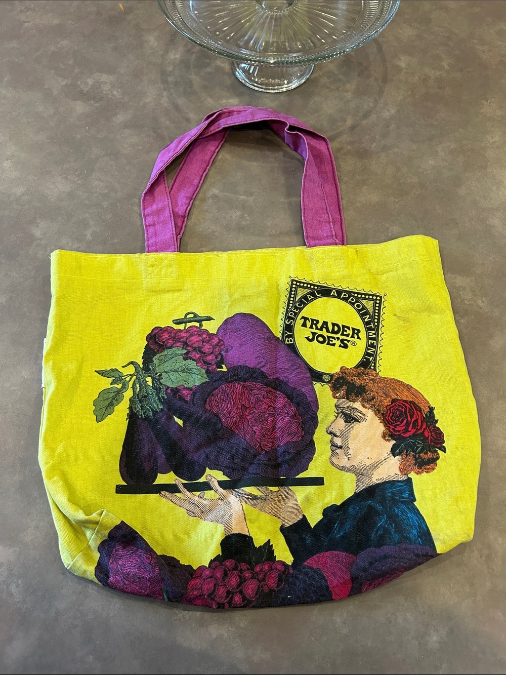 Trader Joes Vintage canvas Shopping tote